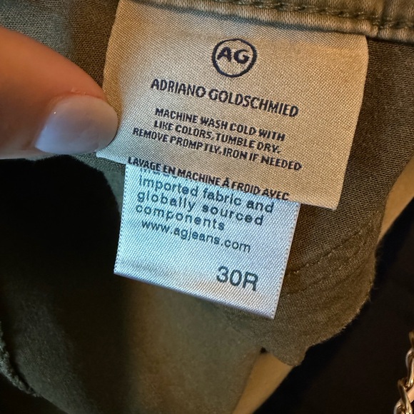 ⚡️AG Abbey Ankle Mid-Rise Super Skinny Ankle Jeans - Olive Green - Picture 9 of 9